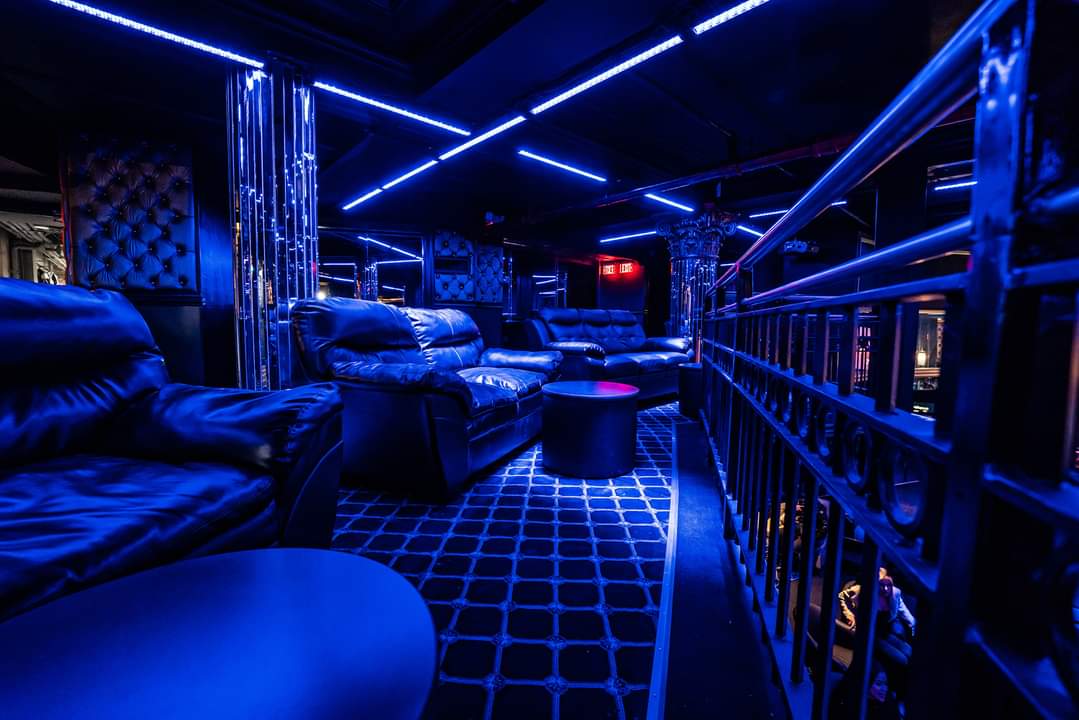 Blue venue lighting